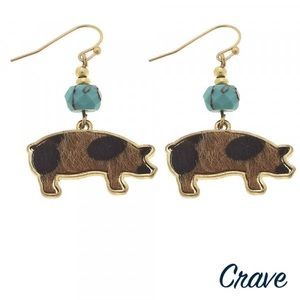 Crave pig earrings